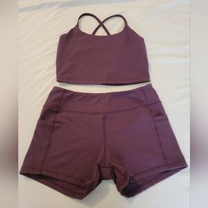 Born Primitive Size M Matching Sports Bra and Shorts Set